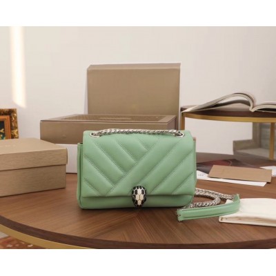 Bvlgari Serpenti Cabochon Small Bag In Mint Lambskin LDBS243425