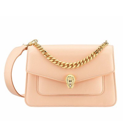 Bvlgari Serpenti Forever Medium Crossbody Bag with Chain Nude LDBS243406