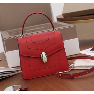 Bvlgari Serpenti Forever Small Bag In Red Calfskin LDBS243454