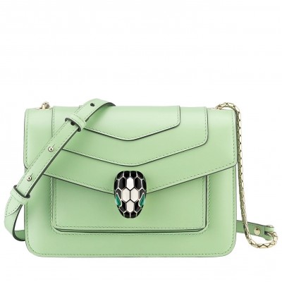 Bvlgari Serpenti Forever Small Crossbody Bag In Mint Calfskin LDBS243465