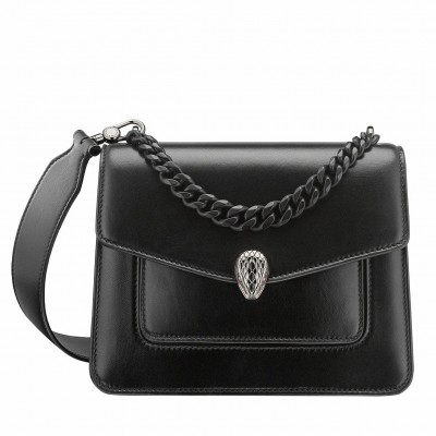 Bvlgari Serpenti Forever Small Crossbody Bag with Chain Noir LDBS243478