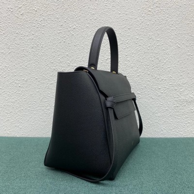 Celine Belt Mini Bag In Black Grained Calfskin LDBS243453