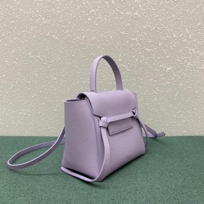 Celine Belt Nano Bag In Lilas Grained Calfskin LDBS243466