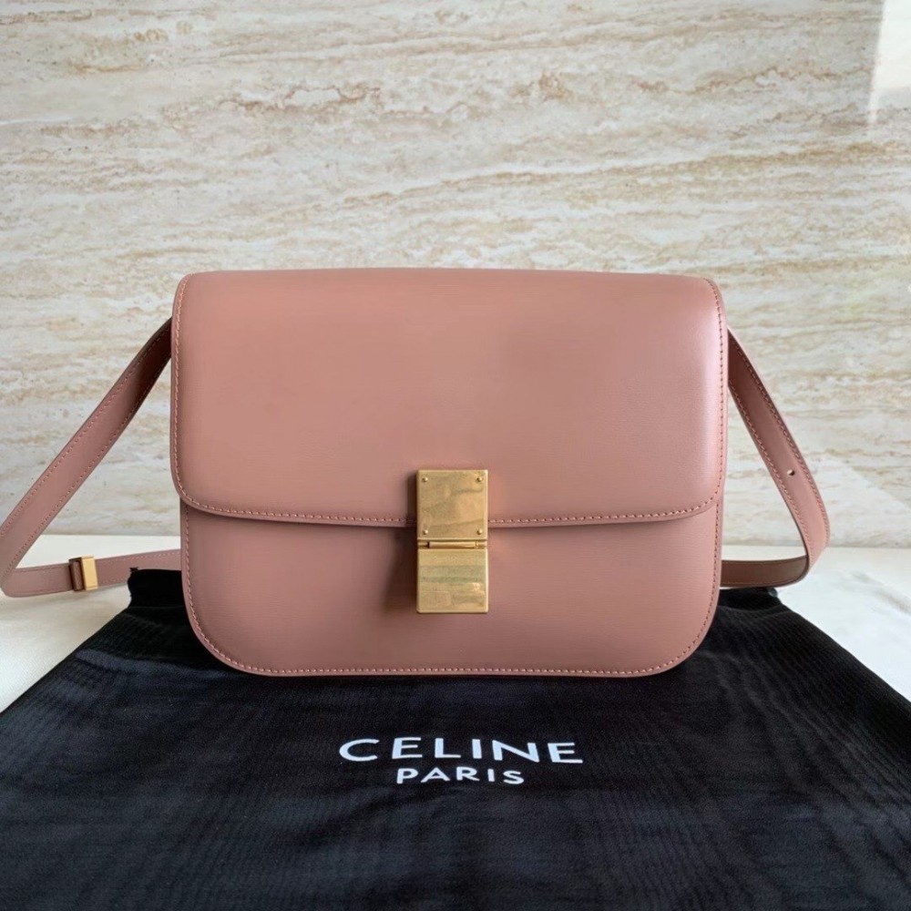 Celine Classic Box Medium Bag In Antique Rose Box Calfskin LDBS243503