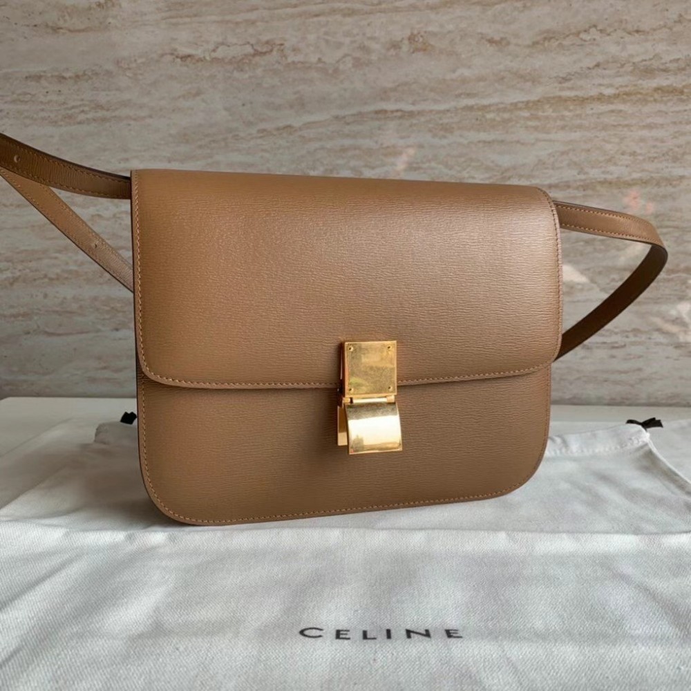 Celine Classic Box Medium Bag In Camel Liege Calfskin LDBS243523