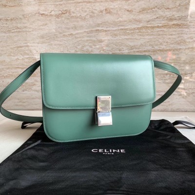 Celine Classic Box Medium Bag In Celadon Box Calfskin LDBS243528