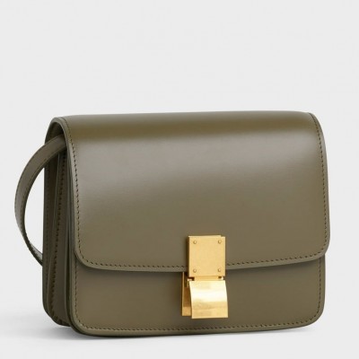 Celine Classic Box Small Bag In Army Green Box Calfskin LDBS243502