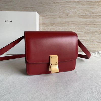 Celine Classic Box Small Bag In Red Box Calfskin LDBS243521