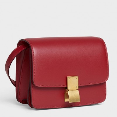 Celine Classic Box Small Bag In Red Box Calfskin LDBS243521