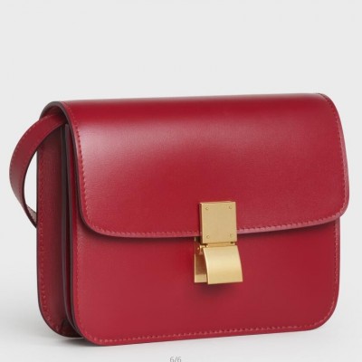 Celine Classic Box Teen Bag In Red Box Calfskin LDBS243500