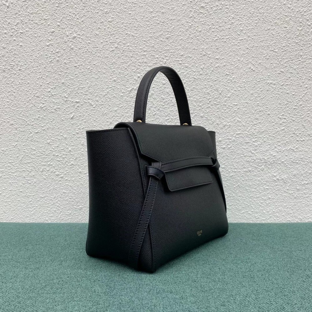 Celine Micro Belt Bag In Black Grained Calfskin LDBS243574