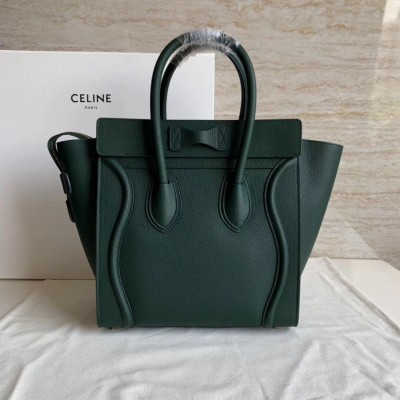 Celine Micro Luggage Tote Bag In Amazone Drummed Calfskin LDBS243538