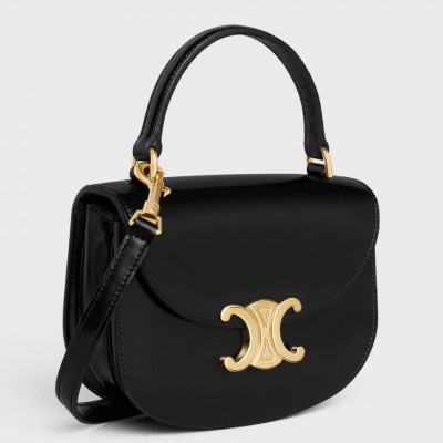 Celine Mini Besace Clea Bag in Black Calfskin LDBS243545