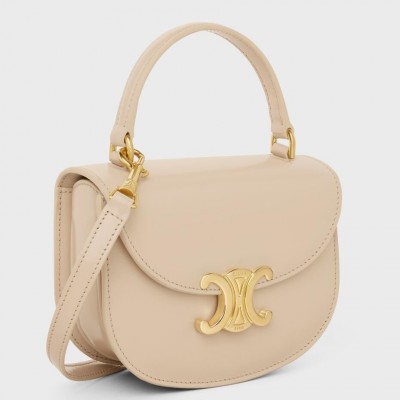 Celine Mini Besace Clea Bag in Nude Calfskin LDBS243550