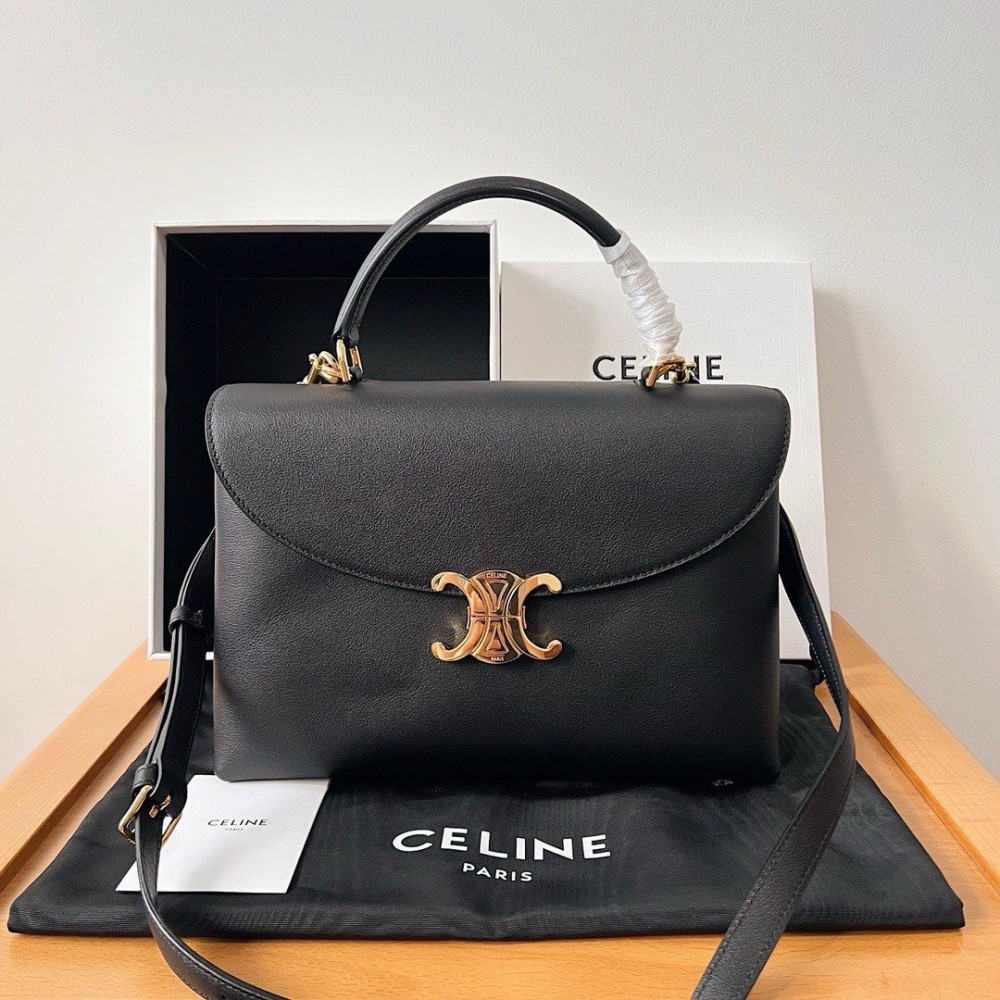 Celine Nino Medium Bag in Black Calfskin LDBS243617