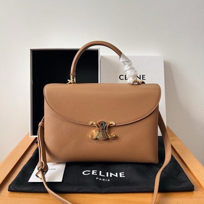 Celine Nino Medium Bag in Brown Calfskin LDBS243622