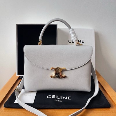 Celine Nino Medium Bag in Cloudy Grey Calfskin LDBS243584