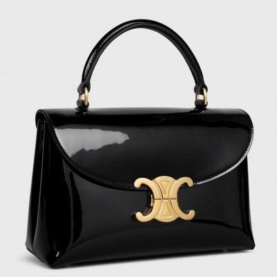 Celine Nino Teen Bag in Black Patent Calfskin LDBS243591