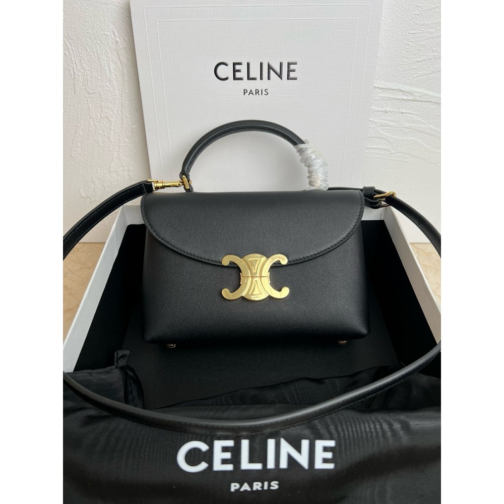 Celine Nino Teen Bag in Black Supple Calfskin LDBS243596