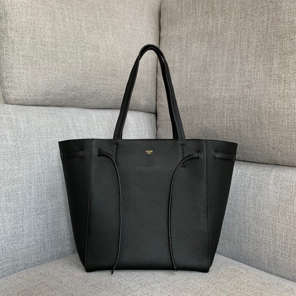 Celine Small Cabas Phantom Bag In Black Grained Calfskin LDBS243608