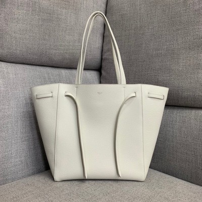 Celine Small Cabas Phantom Bag In White Grained Calfskin LDBS243623