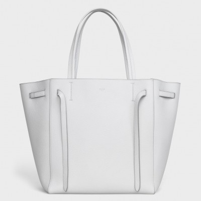 Celine Small Cabas Phantom Bag In White Grained Calfskin LDBS243623