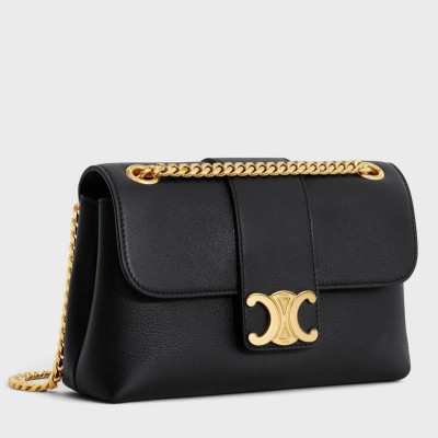 Celine Teen Victoire Bag in Black Calfskin LDBS243630