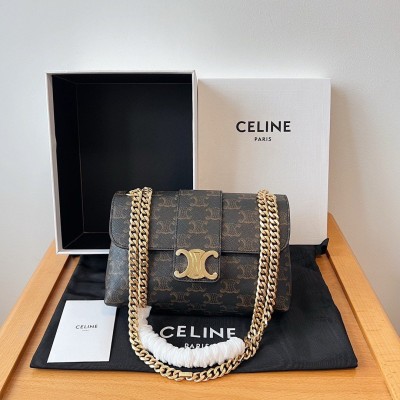 Celine Teen Victoire Bag in Triomphe Canvas LDBS243595