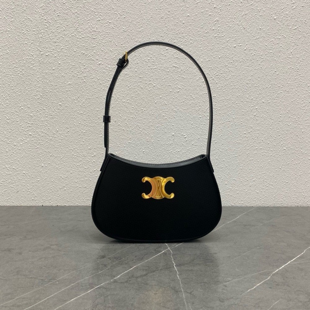 Celine Tilly Medium Bag in Black Calfskin LDBS243616