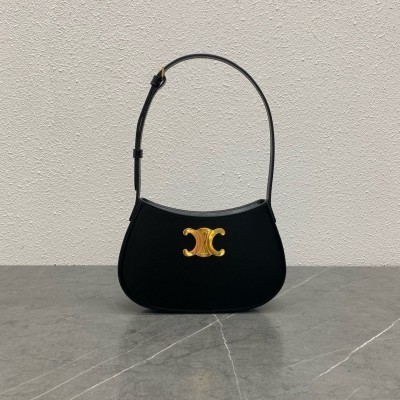 Celine Tilly Medium Bag in Black Calfskin LDBS243616