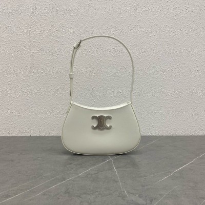 Celine Tilly Medium Bag in White Calfskin LDBS243629