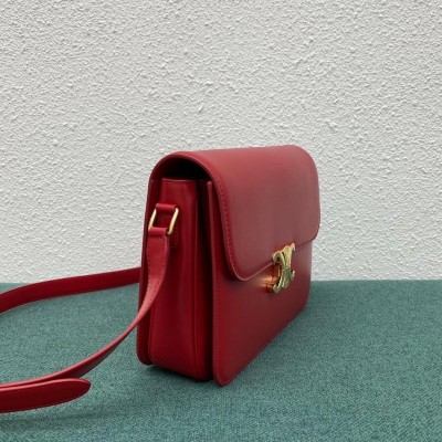 Celine Triomphe Large Bag In Red Calfskin LDBS243642