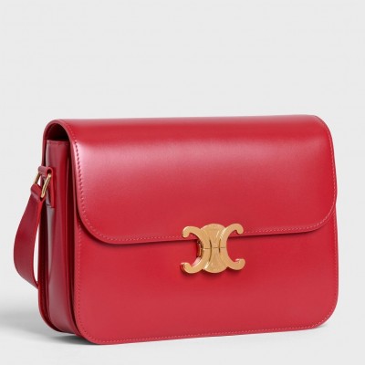 Celine Triomphe Large Bag In Red Calfskin LDBS243642