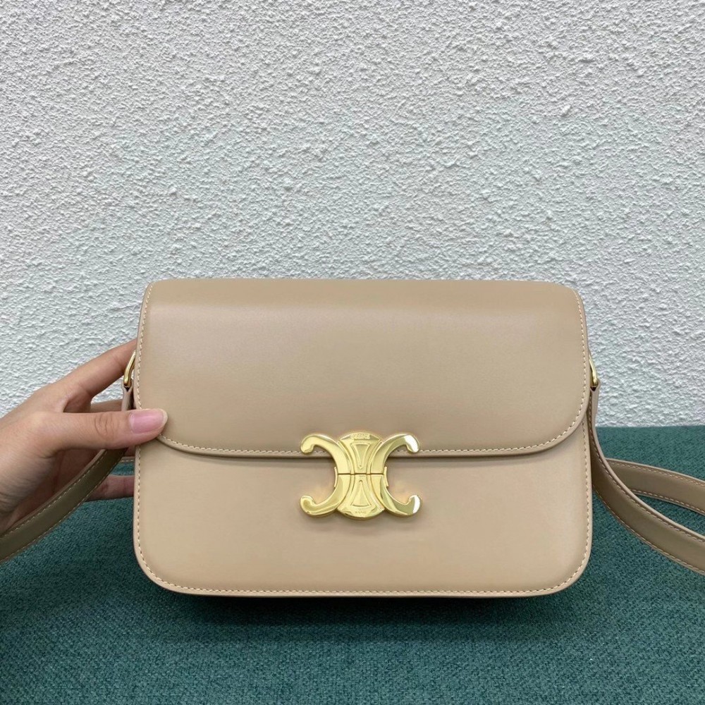 Celine Triomphe Medium Bag In Nude Smooth Calfskin LDBS243637