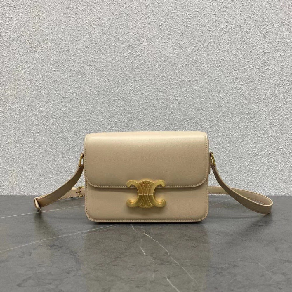 Celine Triomphe Teen Bag In Nude Leather LDBS243673