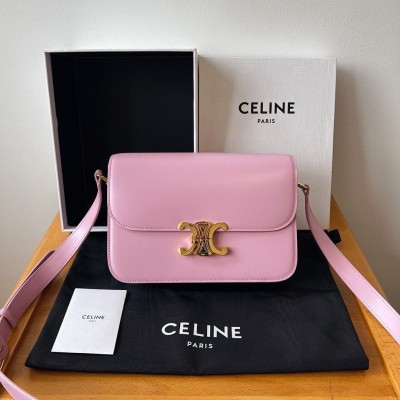 Celine Triomphe Teen Bag In Pink Leather LDBS243639