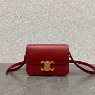 Celine Triomphe Teen Bag In Red Leather LDBS243644