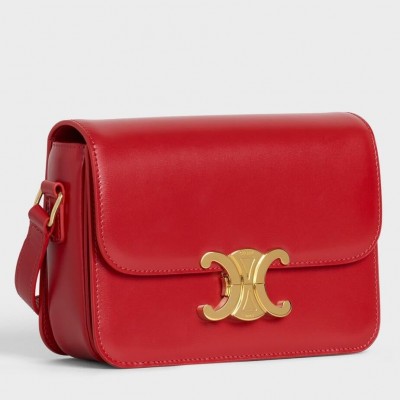 Celine Triomphe Teen Bag In Red Leather LDBS243644