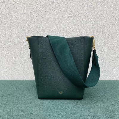 Celine Sangle Small Bucket Bag In Amazone Calfskin