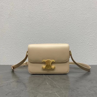 Celine Triomphe Teen Bag In Nude Leather