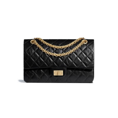 Chanel 2.55 Aged Calfskin Leather Flap Bag A37586 LDBS16034