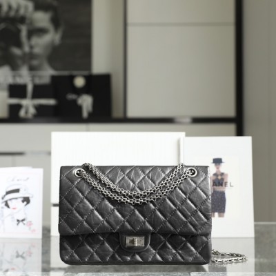 Chanel 2.55 Series Flap Bag Vintage Black/Silver