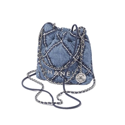 Chanel 22 Mini Handbag in Stitched Denim AS3980 LDBS16005