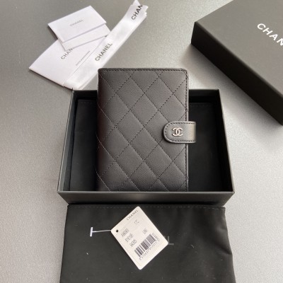 Chanel 24K series AP3824 passport holder black