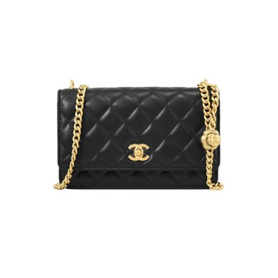 Chanel Camellia Crush Wallet On Chain Lambskin AP3297 LDBS16119