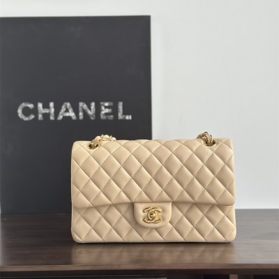 Chanel Classic Flap Series Light Apricot Flap Bag