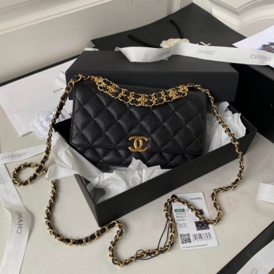 Chanel Grained Calfskin Wallet on Chain AP3019 LDBS16121