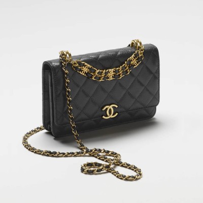 Chanel Grained Calfskin Wallet on Chain AP3019 LDBS16121