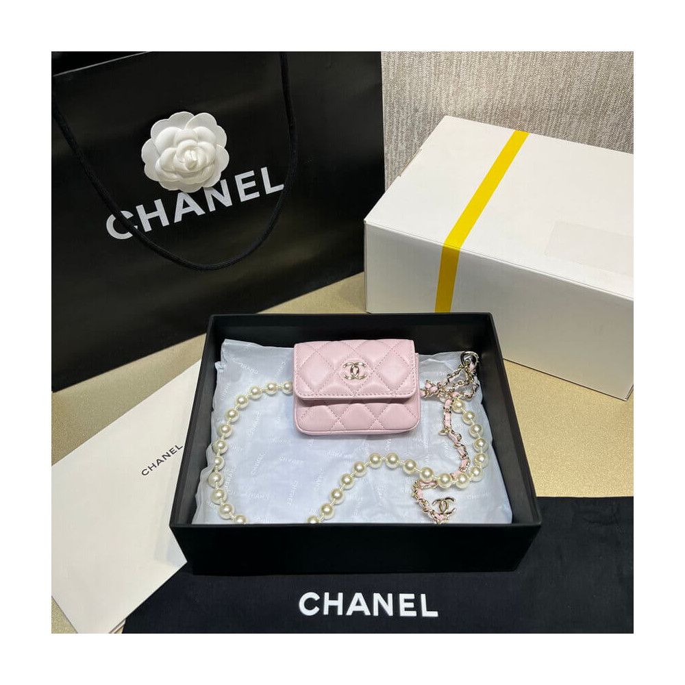 Chanel Lambskin Belt Bag Pink AP2654 LDBS16031