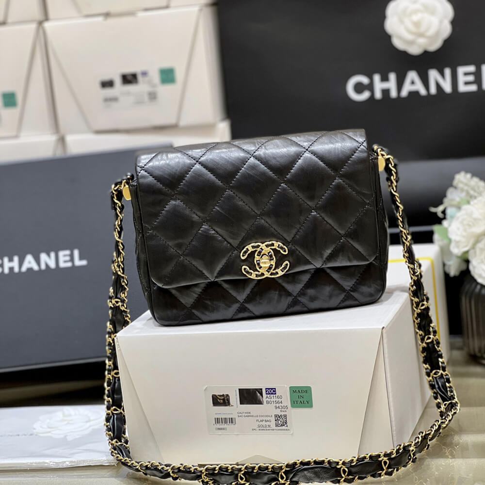 Chanel Lambskin Flap Bag Black AS4423 LDBS16040